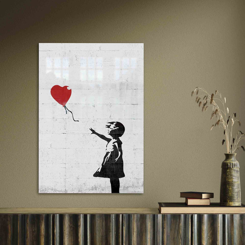 Art abstrait abstrait graffiti rouge sur verre imprimé sur verre pour décor de maison moderne, H 35,4 po x l 59,1 po