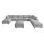 Canapé modulaire en U avec repose-pieds 9 pièces-131403419