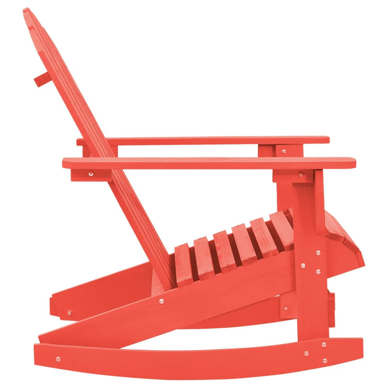 Ledbury Fir Solid Wood Outdoor Rocker, Red