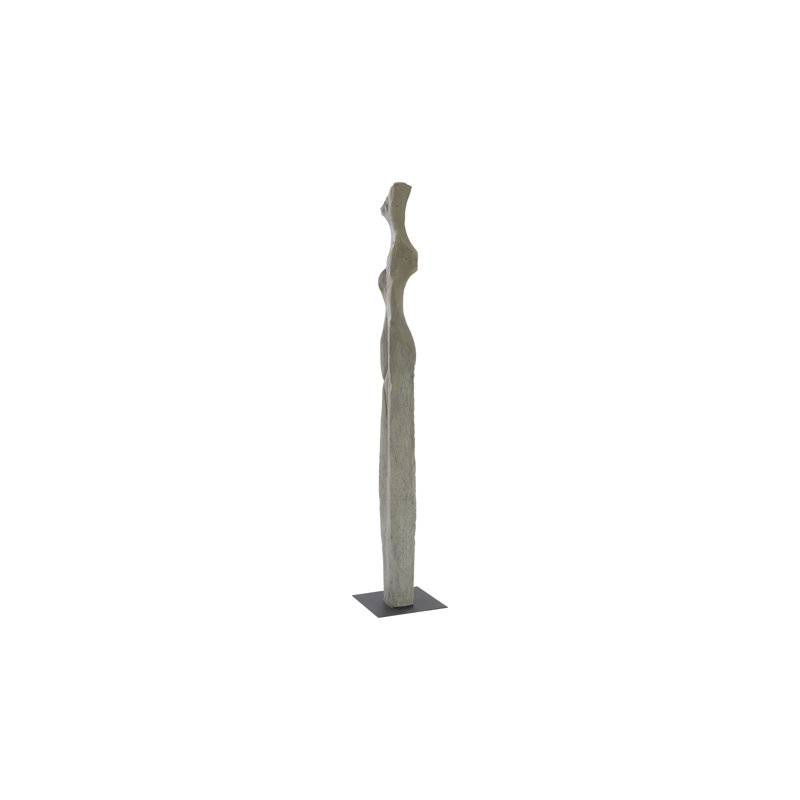 White Stone Cast Women Statue, Gray