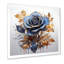Verre doré et rose bleue II - Art mural rose-1644557491-1610772452