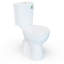 Toilette à sortie arrière 19 po | Toilette ronde deux pièces à double chasse