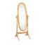 Miroir sur pied 59,25 "de haut avec finition naturelle, forme ovale-709907617