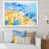 Impression blanche sur toile encadrée