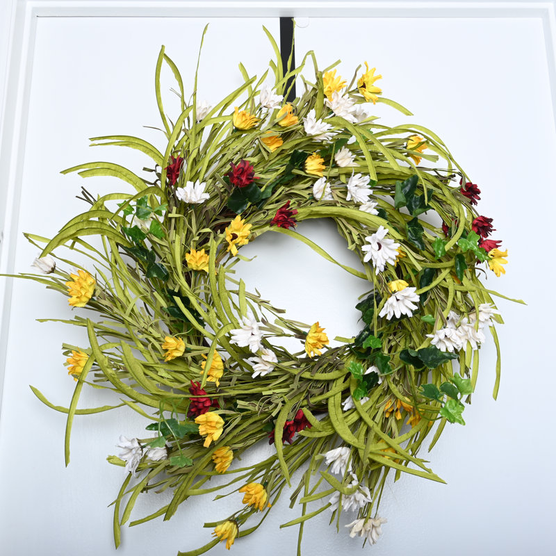 Couronne de porte Daisy Weeds Grapevine 26 po