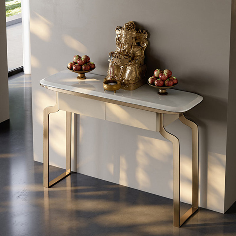 Modern Minimalist Console Table, 42.5" H x 39.4" W x 19.7" D