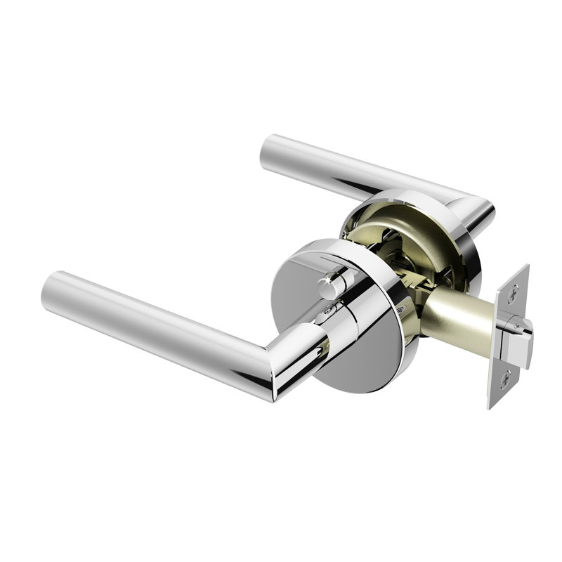 Stark Privacy Door Lever Modern Concealed Design For (Bed & Bath) – Sleek Minimalist Style in Chrome, Chrome