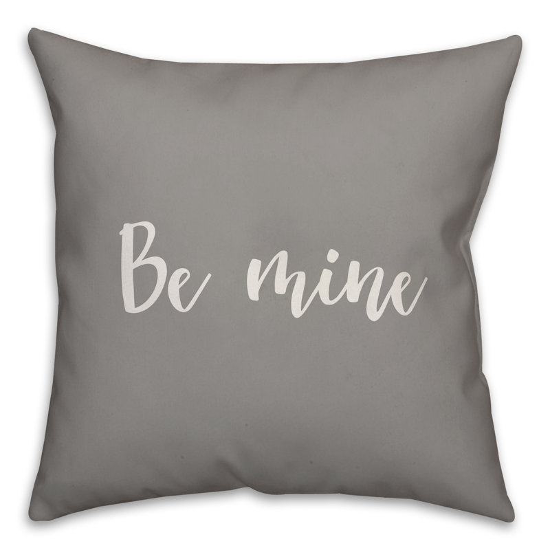  Coussin Be Be Mine, Gris, Housse de coussin