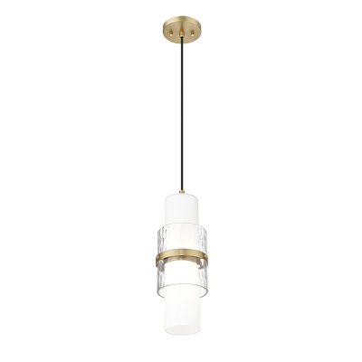 Luminaire suspendu cylindrique à 1 lumière Yamir
