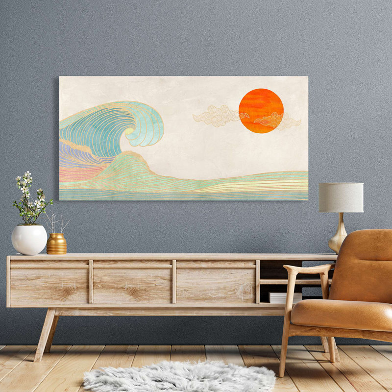 The Big Wave (detail) by Sayaka Miko - Wrapped Canvas Print, 60cm H x 120cm W x 4cm D