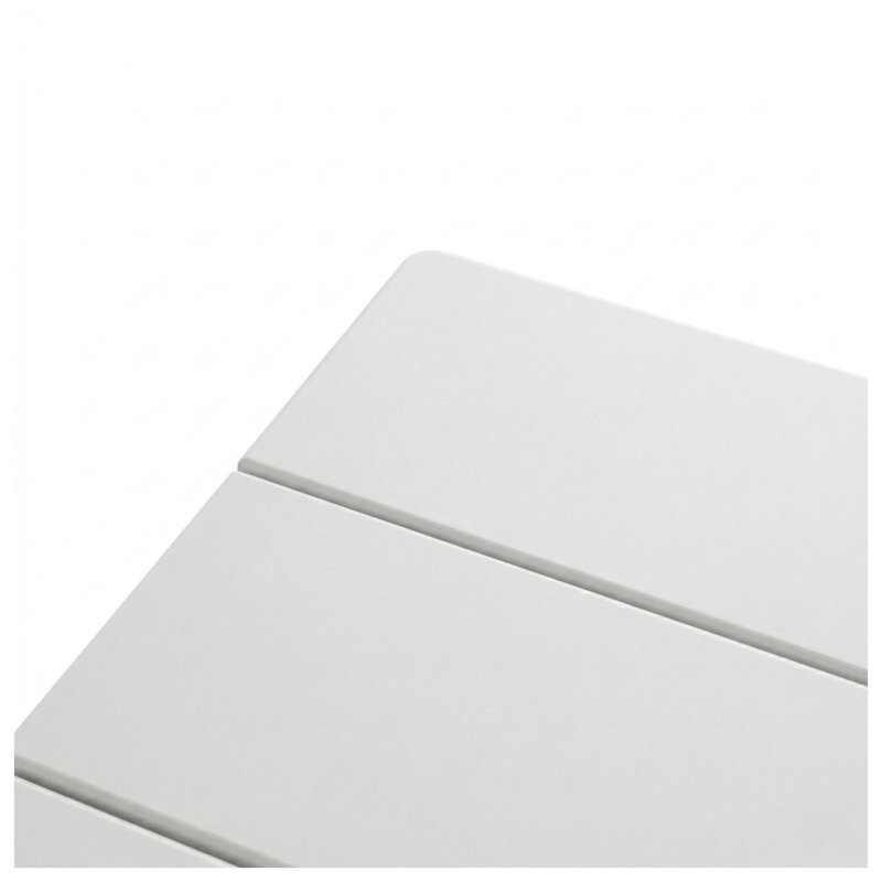Table de patio pliante en PEHD blanc, L 37,8 po x l 37,8 po x H 29,52 po, table de salle à manger d'extérieur toutes saisons