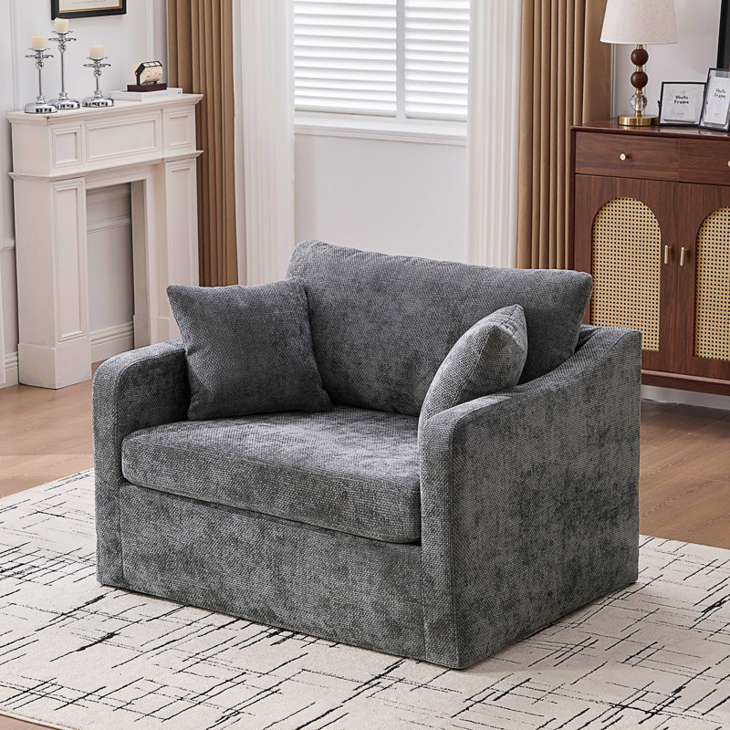 Fauteuil d'appoint 43,9 po, Gris anthracite, Non