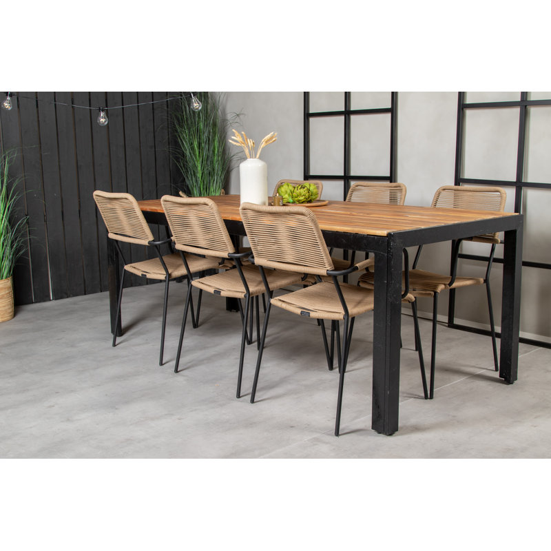 Broyles 6 - Person Dining Set, Black