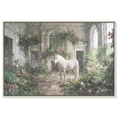 Palace Pasture II Canvas Animals Print by Oliver Gal, Black Frame, 15 x 10