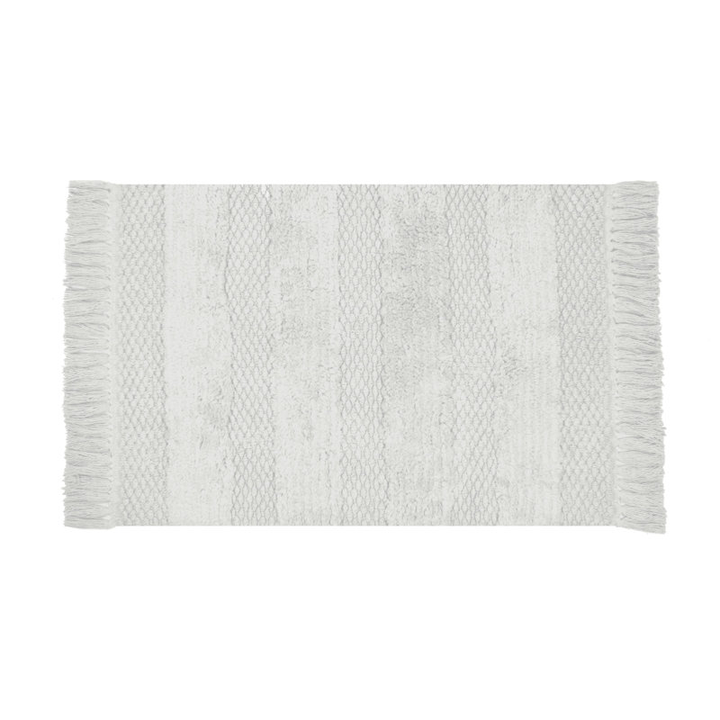 Vihaan Cotton Bath Rug, Off White