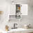 Wall-mounted Bathroom Cabinet With Louvered Doors-985361729