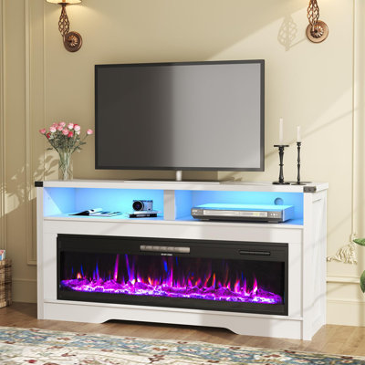 Console multimédia 59,8 po avec foyer