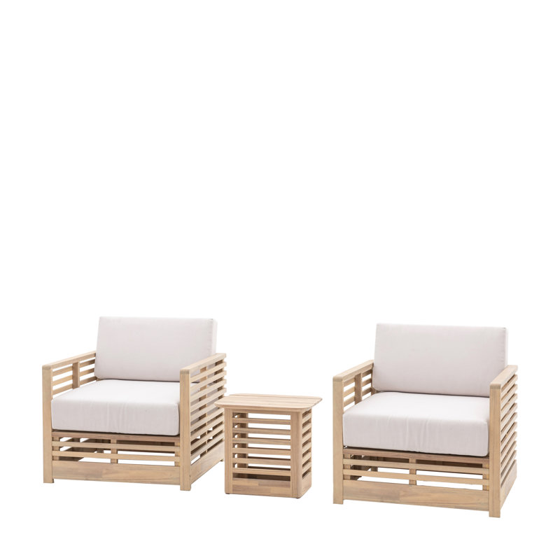 Wicker 2 - Person Garden Lounge Set with Cushions