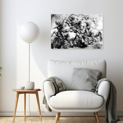 The Battle Of Anghiari Classic Contemporary Horse Wildlife Wall Art Print by Peter Paul Rubens - 1 Piece Wrapped Canvas Wall Art
