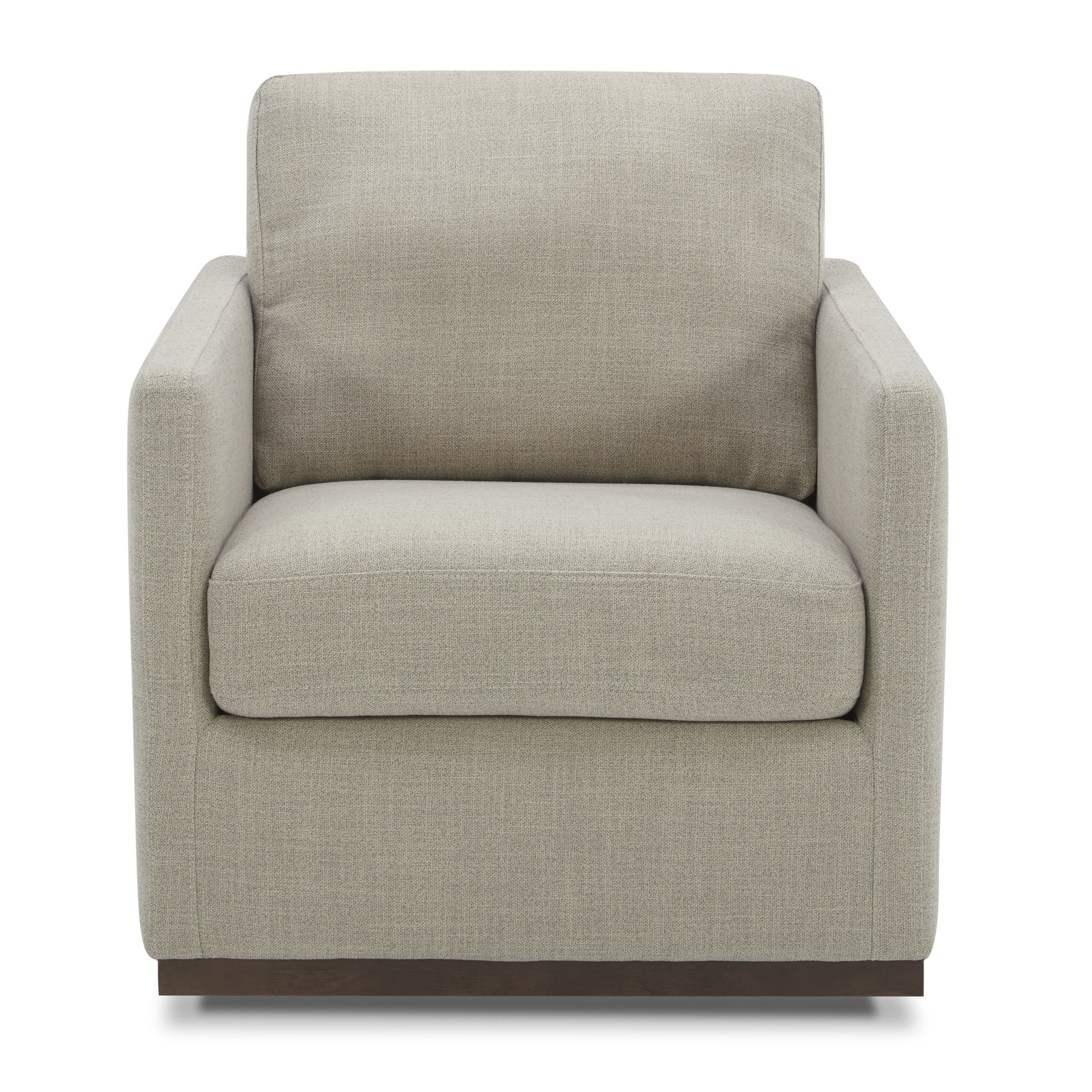 Bobbi Upholstered Swivel Armchair (Set of 2), Effie Flax Performance Linen