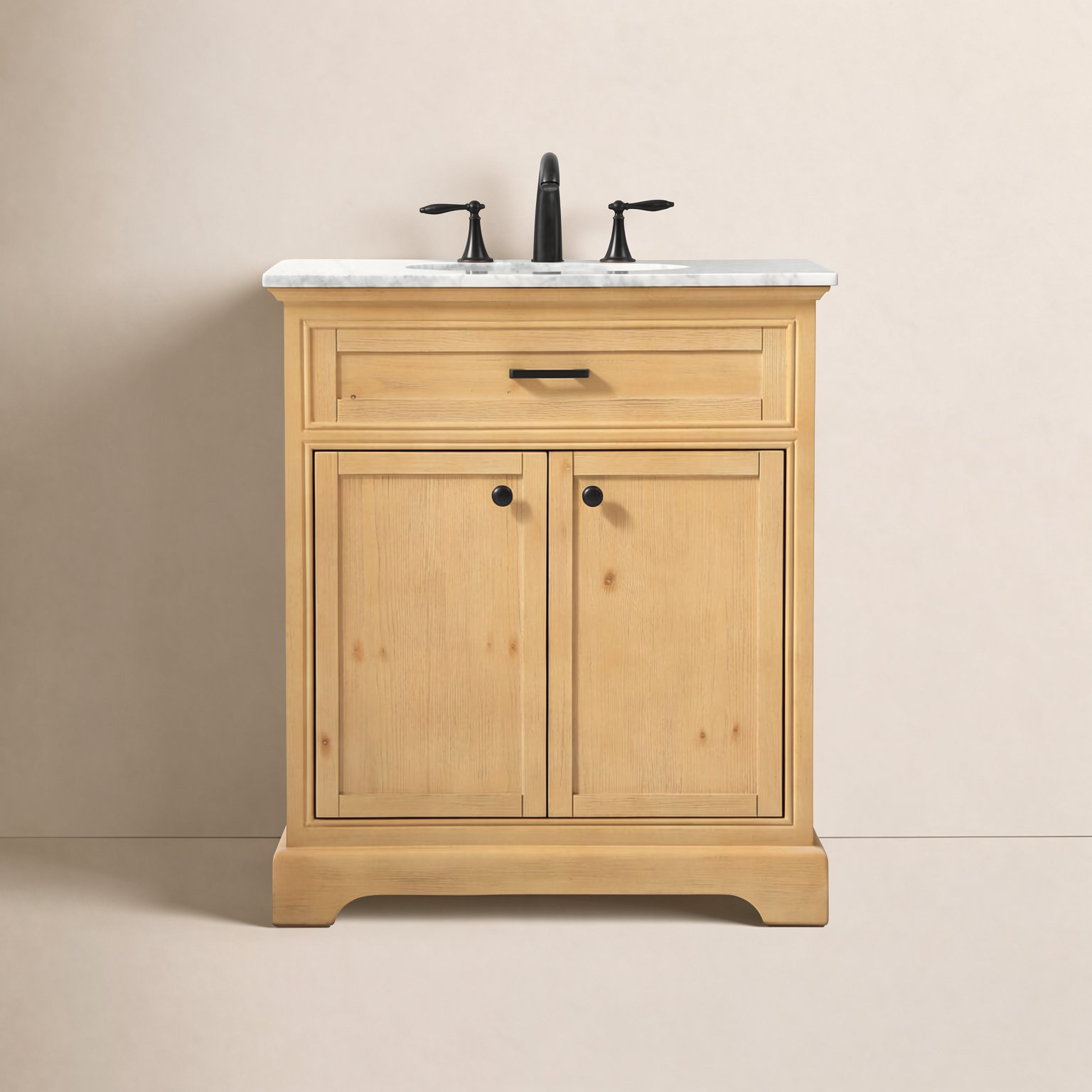 Hermes 30'' Single Bathroom Vanity, Natural