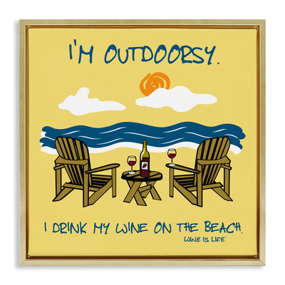 Art mural sur toile Outdoory Wine on Beach par WIL