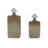 Rectangle Glass Vases With Acrylic Stoppers For Home Decor - Elegant Flower vase Accents for Living Room Table Styling -Set Of 2, 16",13", Tan & Ivory