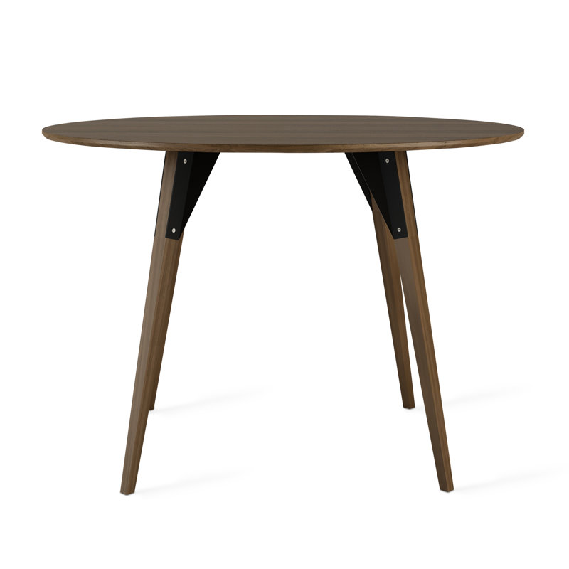 Table de salle à manger Clarke, Noyer, Noir / Noyer, H 30 po x L 46 po x l 40 po