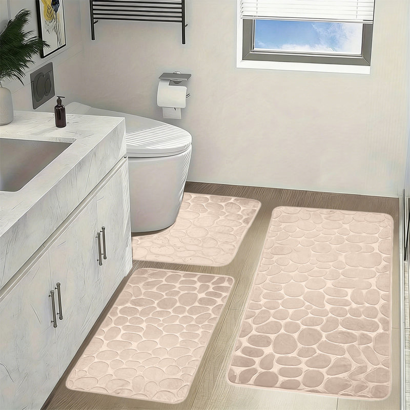 Ensemble de tapis de salle de bain 3 pièces, Kaki