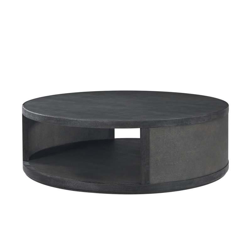 Maxwell Cocktail Table, Obsidian, 17" H x 54" L x 54" W