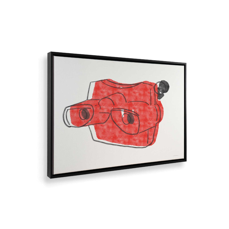 «View» par Kamdon Kreations, reproduction d'art, L 48 x H 36, Noir, Toile avec cadre