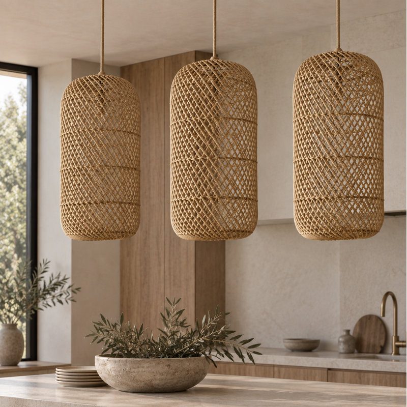 Quinn Handwoven Rattan Pendant Light Shade