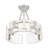 Hickmon 3-Light Semi-Flush with Hammered Water Glass Shade-695623492