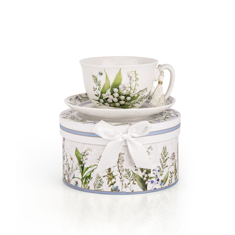 Tasse à thé et soucoupe en porcelaine Cortavion