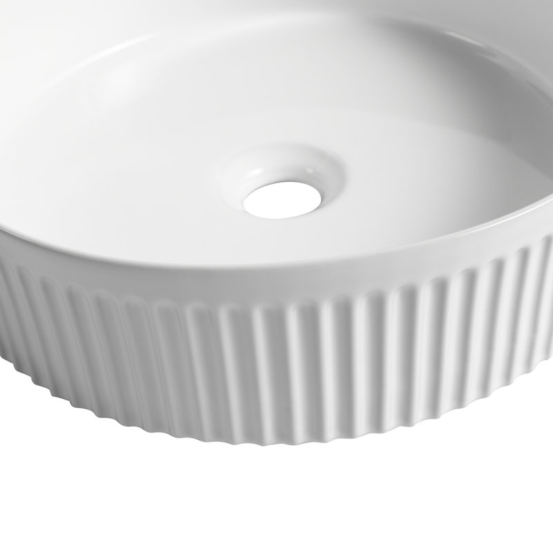 Rosefray 15.7'' White Ceramic Oval Bathroom Sink