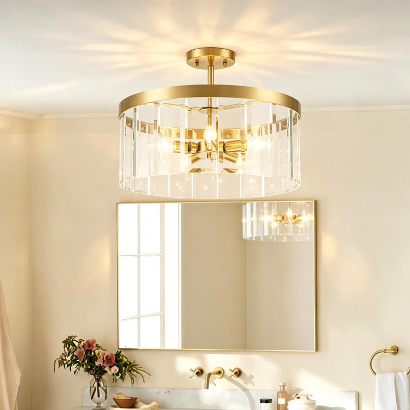 Abbate 5 - Light Glass Flush Mount Ceiling Light