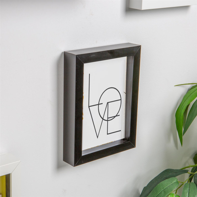 Nicola Spring - 3D Box Photo Frames - Pack of 5, Black, 20cm H x 15cm W x 3.5cm D