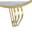 Aderhold 55cm Gold Metal Round End Table For Living Room Furniture, Sofa Side Table with Mirror Top