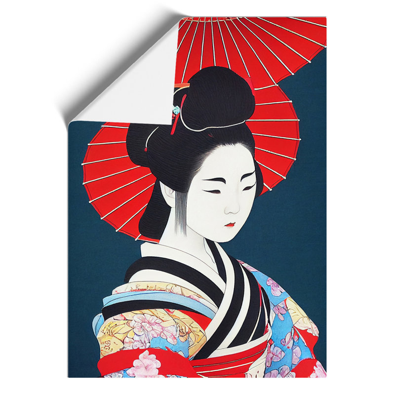 Traditional Geisha No.3 - Wall Art, Paper, 42cm H x 29.7cm W, No Matte