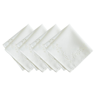 Ensemble de 4 napperons Holmwith Poinsettia Noel