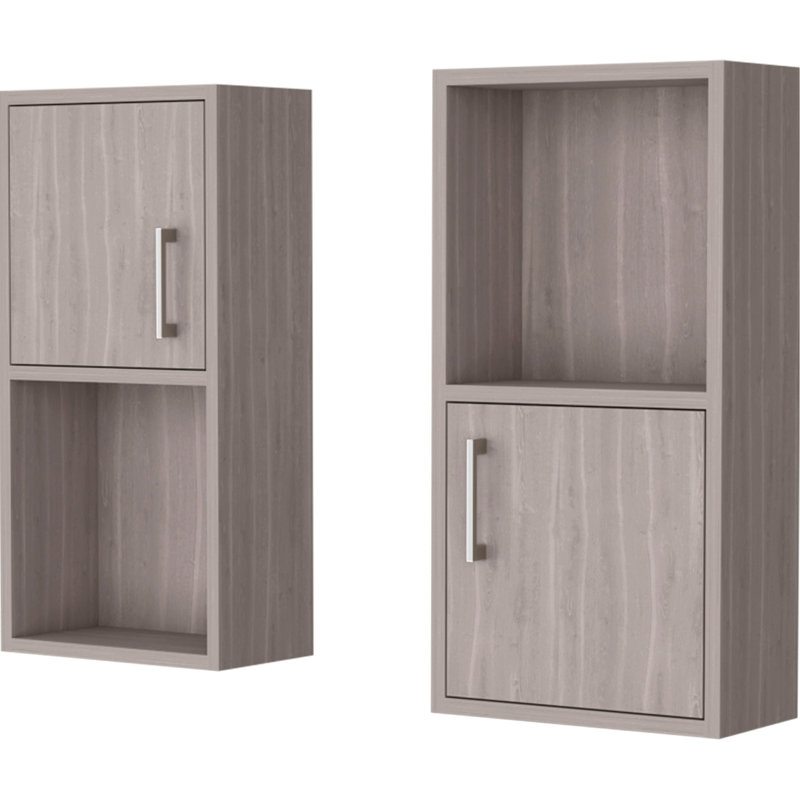 Open Shelf White Oak Bathroom Cabinets - Efficient Accessory Practical Storage Option, White oak