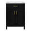 Ensemble de meuble-lavabo 24 po avec lavabo en céramique, meuble-lavabo peu encombrant - l 24 po x P 18 po x H 34 po, 2 portes à fermeture en douceur