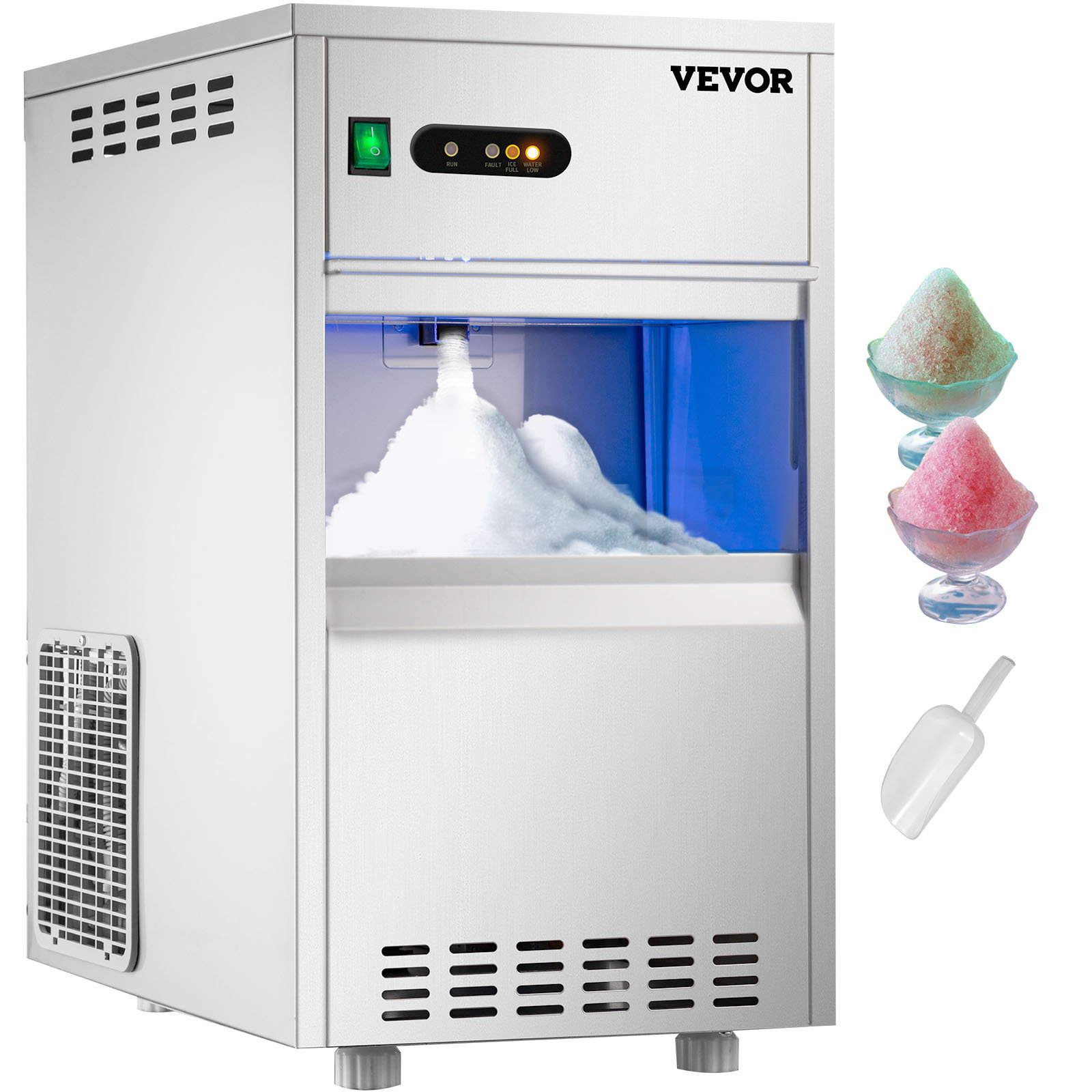 VEVOR 55 Lb. Daily Production Crushed Clear Ice Freestanding Ice Maker