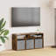 Unfinished TV Stand for TVs up to 42" with Fireplace Included-842465786-843836205