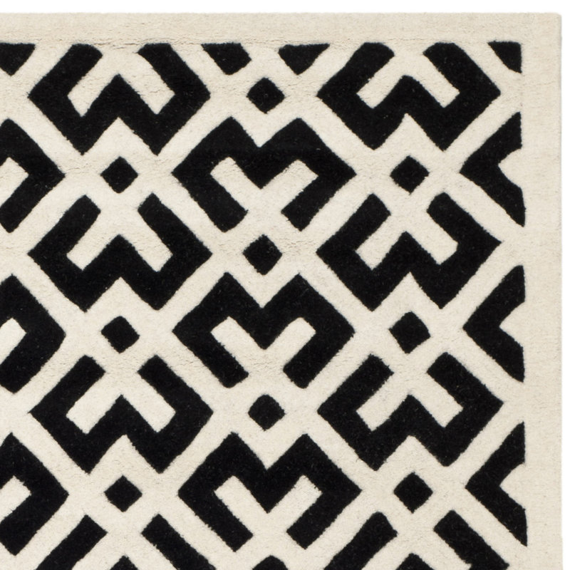 Teresita Hand Tufted Wool Geometric Rug, Rectangle 2' x 3'