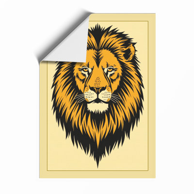 Noble Lion Rustic - Framed Print