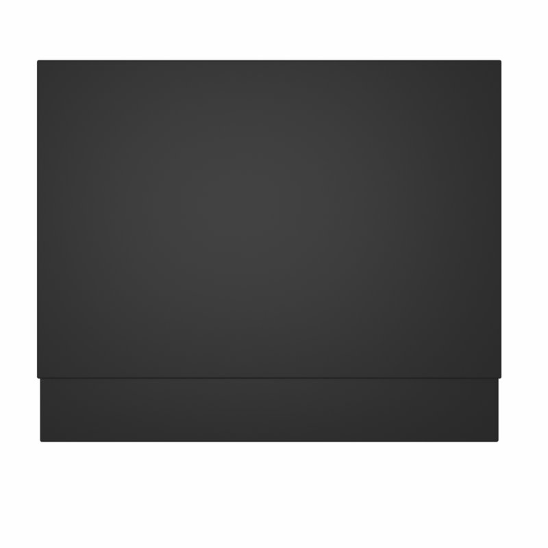 Modern Bathroom MDF Wooden Bath Adjustable 700Mm End Panel, Matt Black