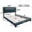 Velvet Upholstered Bed Frame With Adjustable Features-827340073