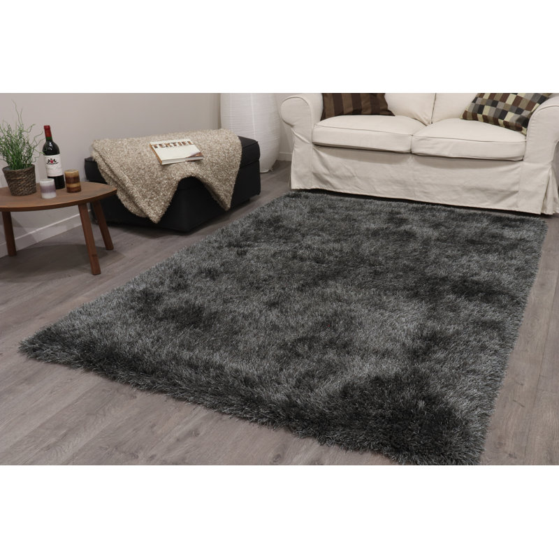 Solid Colour Shag Area Rug Set, Rectangle 120 x 170cm