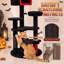 Gothic Cat Tree 155cm MultiLevel Cat Tower for Indoor Kittens Black